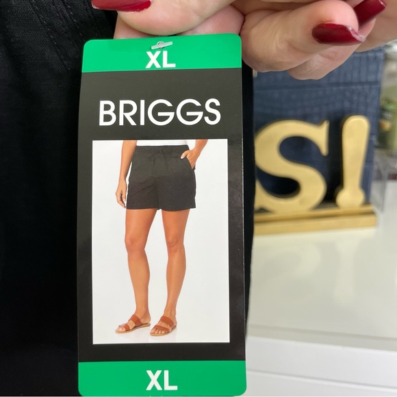 NWT black linen blend shorts XL - Picture 5 of 8